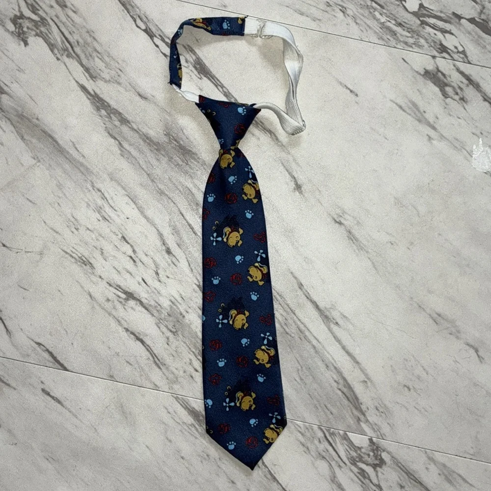 kids faux necktie tie blue